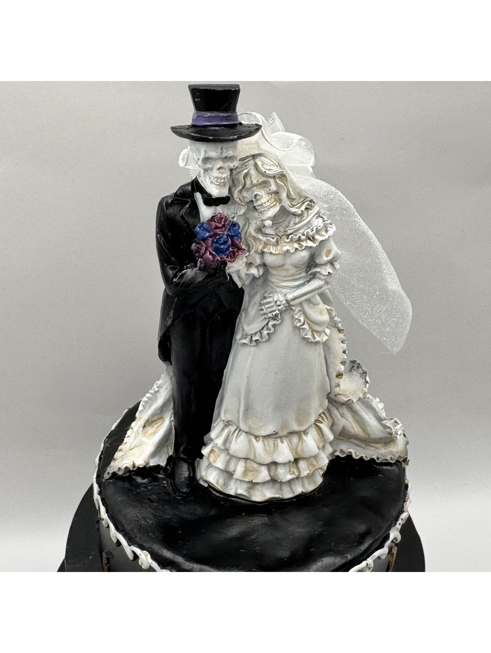 Ashland Halloween Midnight Moon Tabletop Skeleton Black Wedding Cake Decor 9" - Picture 3 of 7